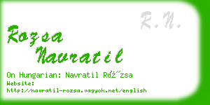 rozsa navratil business card